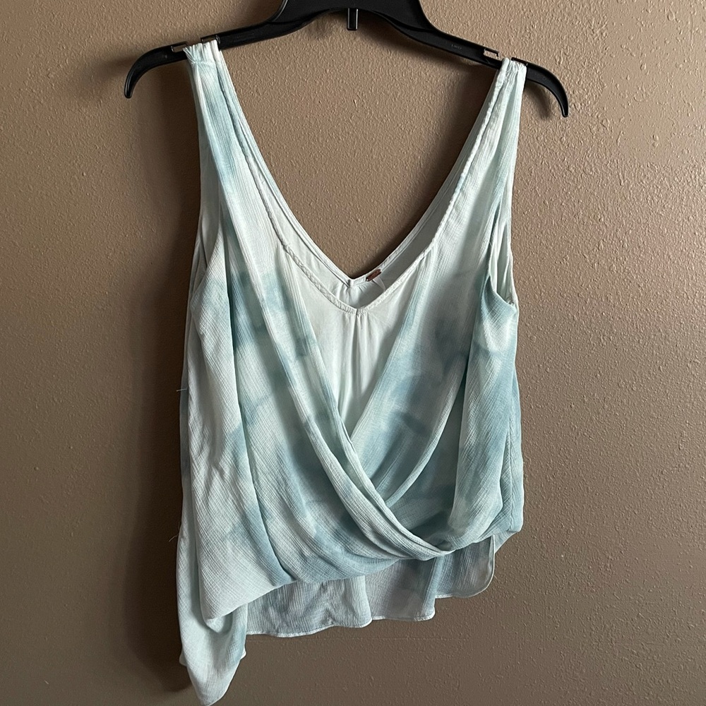 Free people Asymmetrical Tank Teal